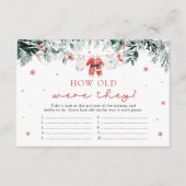 サンタ・クリスマス彼らは赤ちゃんシャワーのゲームをいくつだった エンクロージャーカード (正面)