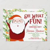サンタ・クリスマス招待状おおー何おもしろい! 招待状 (正面/裏面)
