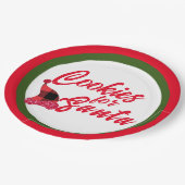 サンタ、クリスマス用のカスタマイズ可能なミルクとクッキー ペーパープレート (アングル)