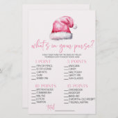 サンタ・クリスマス財布の赤ちゃんシャワーゲームの内容 便箋 (正面/裏面)