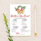 サンタ・クリスマス財布の赤ちゃんシャワーゲームの内容 便箋