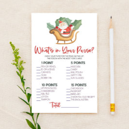 サンタ・クリスマス財布の赤ちゃんシャワーゲームの内容 便箋