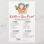 サンタ・クリスマス財布の赤ちゃんシャワーゲームの内容 便箋 (正面)