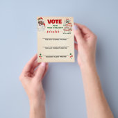 サンタ・クリスマス醜いセーター投票カード チラシ (手)