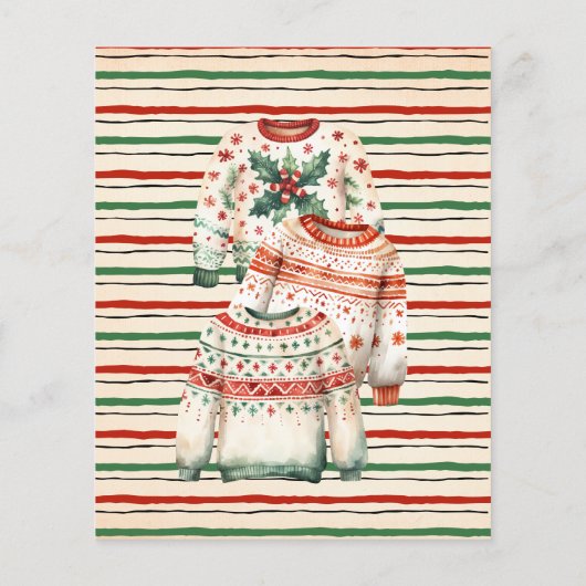 サンタ・クリスマス醜いセーター投票カード チラシ (裏面)