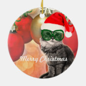 サンタ・クリスマス・キャット セラミックオーナメント (裏面)