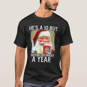 サンタ クリスマス コーヒー クラウス 女性 Xmas かわいい 休日 Tシャツ