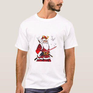 サンタ クリスマス サンタクロース 日本の芸術 サムライ Tシャツ