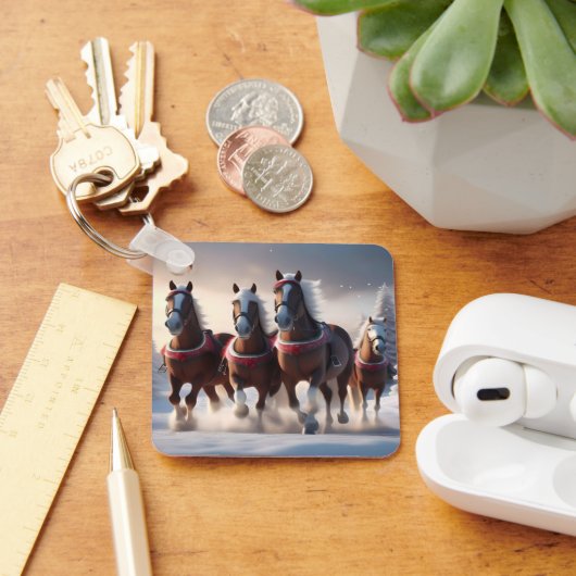 サンタ・クリスマス・スノーウマ キーホルダー (デスク)