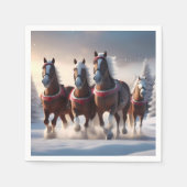 サンタ・クリスマス・スノーウマ スタンダードカクテルナプキン (正面)