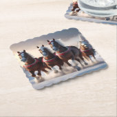サンタ・クリスマス・スノーウマ ペーパーコースター (アングル)