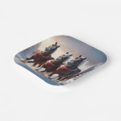 サンタ・クリスマス・スノーウマ ペーパープレート (傾斜あり)