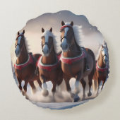 サンタ・クリスマス・スノーウマ ラウンドクッション (裏面)