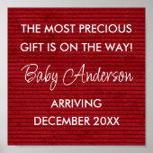 サンタ・クリスマス・ホリデー妊娠のお知らせ ポスター (正面)