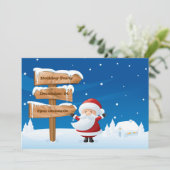 サンタ クリスマス ホリデー パーティー 招待状 (スタンド正面)