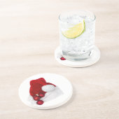 サンタ クリスマス 冬用帽子 ストッキング 赤 コースター (側面)