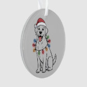 サンタ クリスマス 犬好き ラブラドール・レトリバー ママ オーナメント (正面)