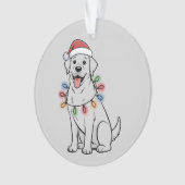 サンタ クリスマス 犬好き ラブラドール・レトリバー ママ オーナメント (正面)