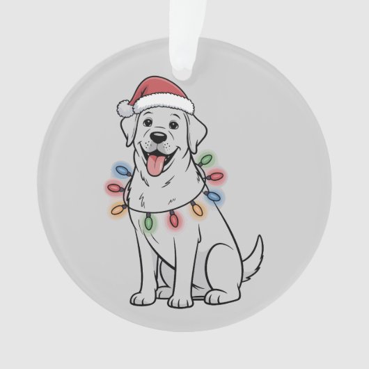 サンタ クリスマス 犬好き ラブラドール・レトリバー ママ オーナメント (正面)