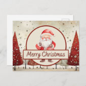 サンタ、クリスマス、祝日はがき シーズンポストカード (正面/裏面)