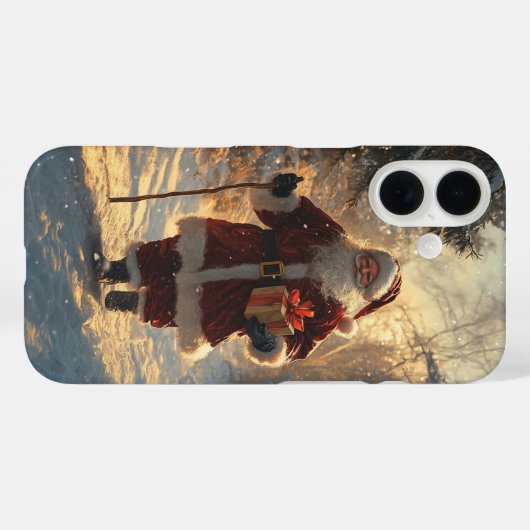 サンタ・クリスマス・iPhoneケース Case-Mate iPhoneケース (裏面 (横))