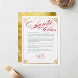 サンタ・クロースからの感謝状 ノートカード