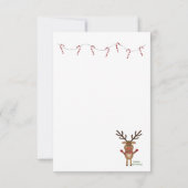 サンタ・クロース・トナカイ・キャンディ・キャン サンキューカード (裏面)