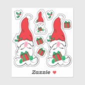 サンタ グノーム クリスマス ホリデー シール (シート)