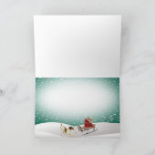 サンタ・グリーティングカード用ジャック・ラッセル・ギフト シーズンカード (内部)