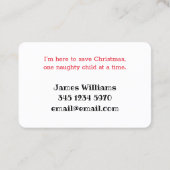 サンタ・グリーティング 名刺 (裏面)
