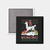 サンタ・グレート・ダン乗馬ラマ・クリスマスセーターLo マグネット (正面/裏面)