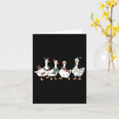 サンタ・グースオンザルーズグースマメリースクリスマス カード (黄色い花)