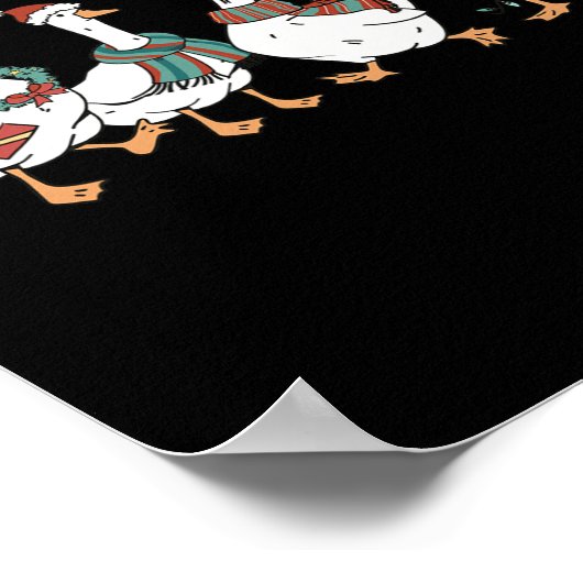 サンタ・グースオンザルーズグースマメリースクリスマス ポスター (角)