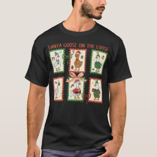 サンタ・グース・オン・ザ・ルース メリー・グースマス クリスマス Tシャツ