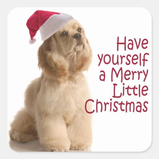 サンタ・コッカー・シール スクエアシール (正面)