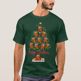 サンタ・ゴキブリに合うゴキブリ好きクリスマス Tシャツ