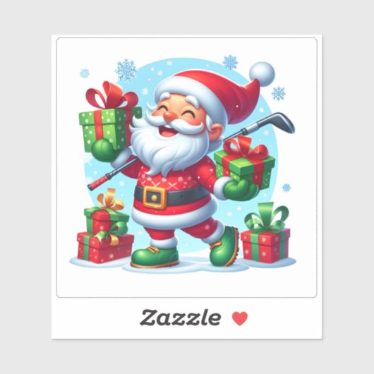 サンタ・ゴルフとプレゼント! シール (シート)