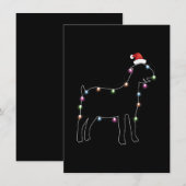 サンタ ゴート クリスマス カラー LED ライト クリスマス ゴート 招待状 (正面/裏面)