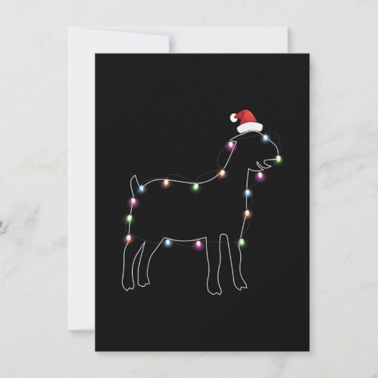 サンタ ゴート クリスマス カラー LED ライト クリスマス ゴート 招待状 (正面)