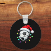 サンタ サッカー クリスマス ライト キッズ 少年 女子 キーホルダー (正面)