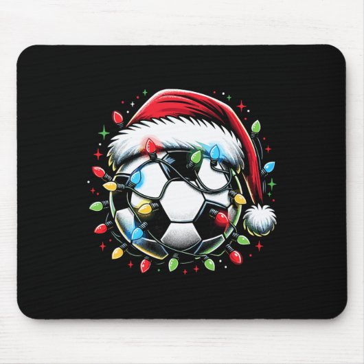 サンタ サッカー ビル 愛好者 クリスマス マウスパッド (正面)