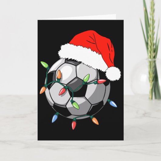 サンタ サッカー LL シャツ メンズ ユース ボーイズ クリスマス パ カード (正面)