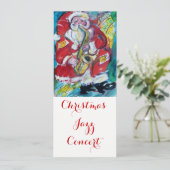 サンタ&サックス、クリスマスジャズパーティーコンサートプログラム 招待状 (スタンド正面)