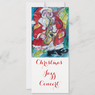 サンタ&サックス、クリスマスジャズパーティーコンサートプログラム 招待状