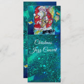 サンタ&サックス、クリスマスジャズパーティーコンサートプログラム 招待状 (正面/裏面)