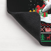 サンタ・サモエード乗馬ラマのクリスマスセーター愛好家 マウスパッド (コーナー)