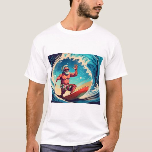 サンタ・サーフズアップ：熱帯の波ライダービベス» Tシャツ (正面)