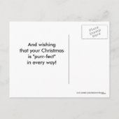 サンタ・ザ・キャットが葉書を見ているよ シーズンポストカード (裏面)