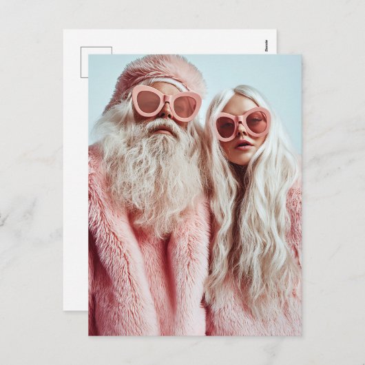 サンタ・シックさん&ミセス・クロース・ターンヘッズフェスティバル シーズンポストカード (正面/裏面)