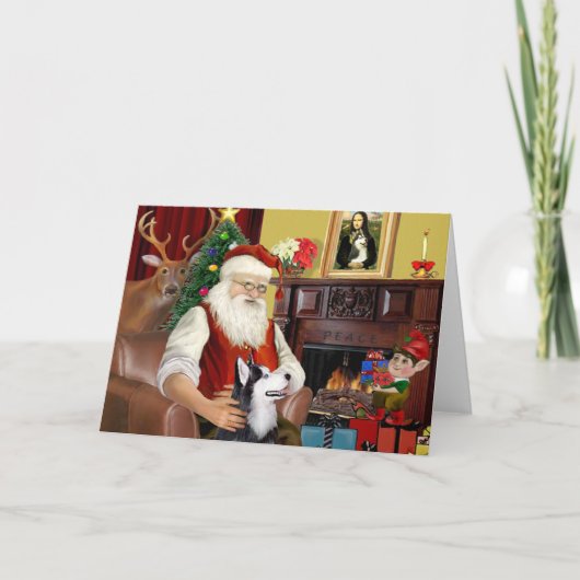 サンタ・シベリア・ハスキー シーズンカード (正面)